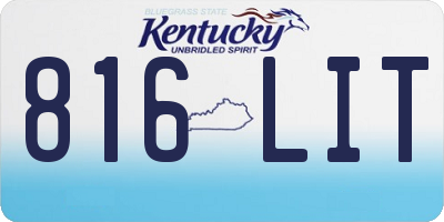 KY license plate 816LIT