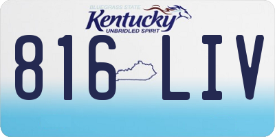 KY license plate 816LIV