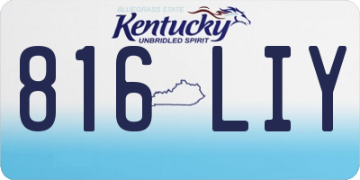 KY license plate 816LIY