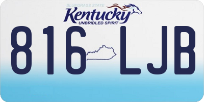 KY license plate 816LJB