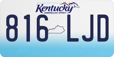 KY license plate 816LJD