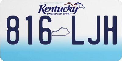KY license plate 816LJH