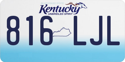 KY license plate 816LJL