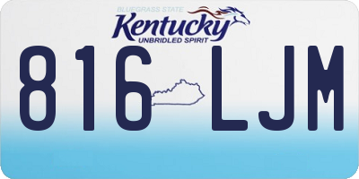 KY license plate 816LJM