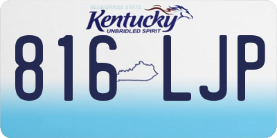 KY license plate 816LJP