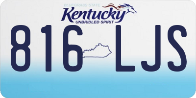 KY license plate 816LJS