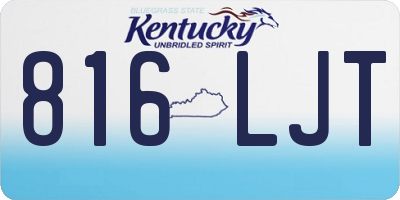 KY license plate 816LJT