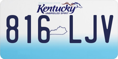 KY license plate 816LJV