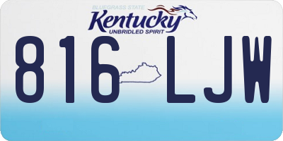 KY license plate 816LJW