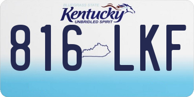KY license plate 816LKF