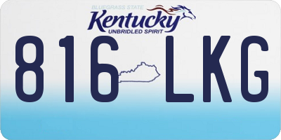 KY license plate 816LKG