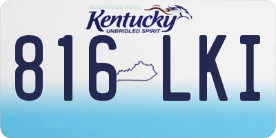 KY license plate 816LKI