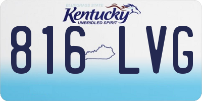 KY license plate 816LVG