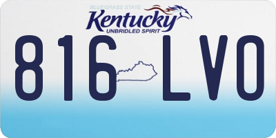 KY license plate 816LVO