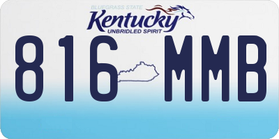 KY license plate 816MMB