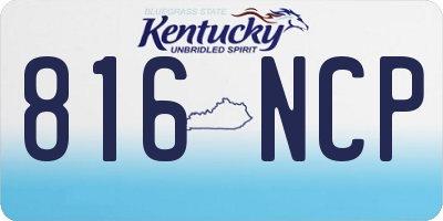 KY license plate 816NCP