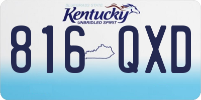 KY license plate 816QXD