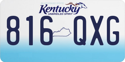KY license plate 816QXG