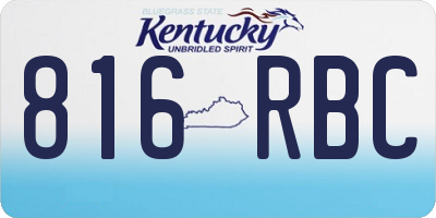 KY license plate 816RBC