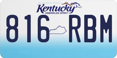 KY license plate 816RBM