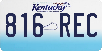 KY license plate 816REC