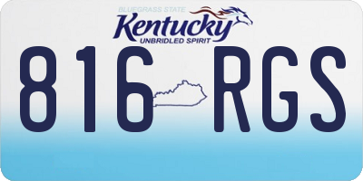 KY license plate 816RGS