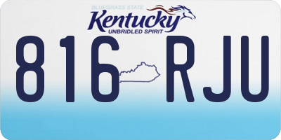 KY license plate 816RJU
