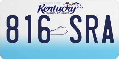 KY license plate 816SRA