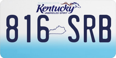 KY license plate 816SRB