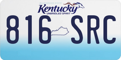 KY license plate 816SRC
