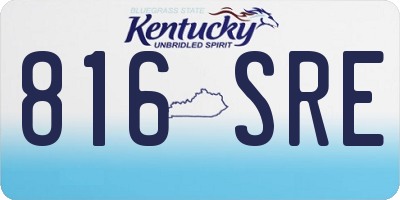 KY license plate 816SRE