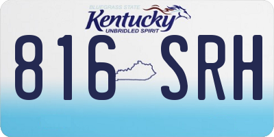 KY license plate 816SRH
