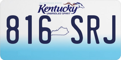 KY license plate 816SRJ