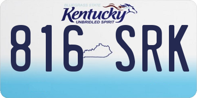 KY license plate 816SRK