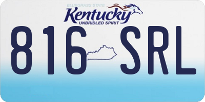KY license plate 816SRL
