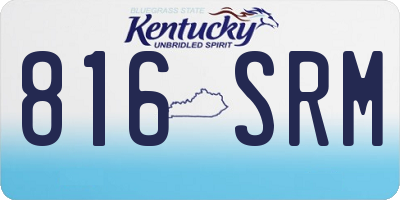 KY license plate 816SRM