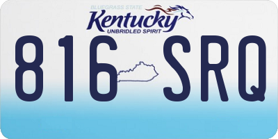 KY license plate 816SRQ