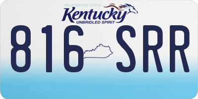 KY license plate 816SRR