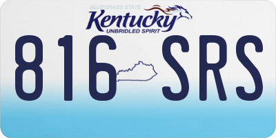 KY license plate 816SRS
