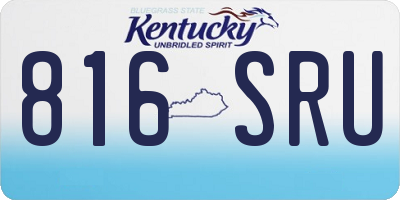 KY license plate 816SRU
