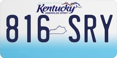 KY license plate 816SRY