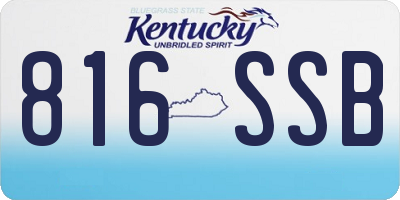 KY license plate 816SSB