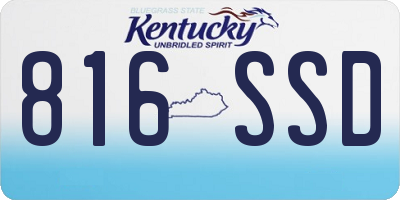 KY license plate 816SSD