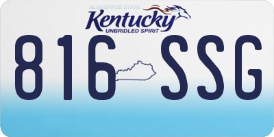 KY license plate 816SSG