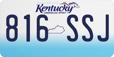 KY license plate 816SSJ