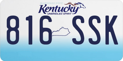 KY license plate 816SSK
