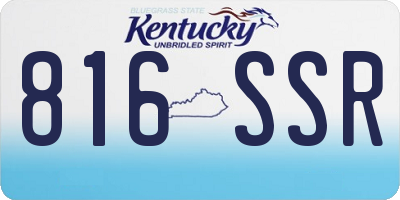 KY license plate 816SSR