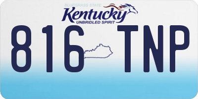 KY license plate 816TNP