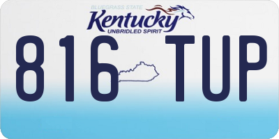 KY license plate 816TUP