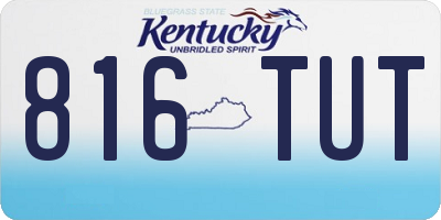 KY license plate 816TUT
